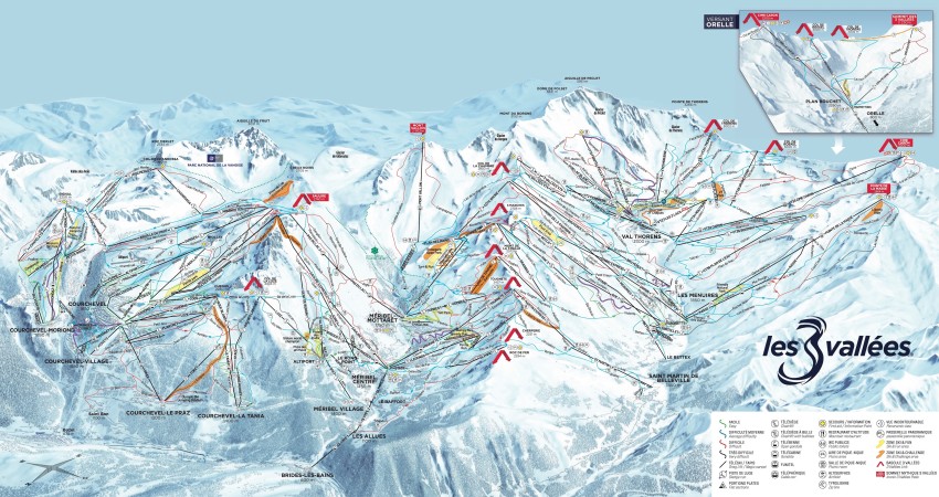 Pistekaart Val Thorens