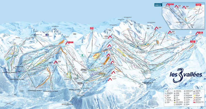 Pistekaart Val Thorens