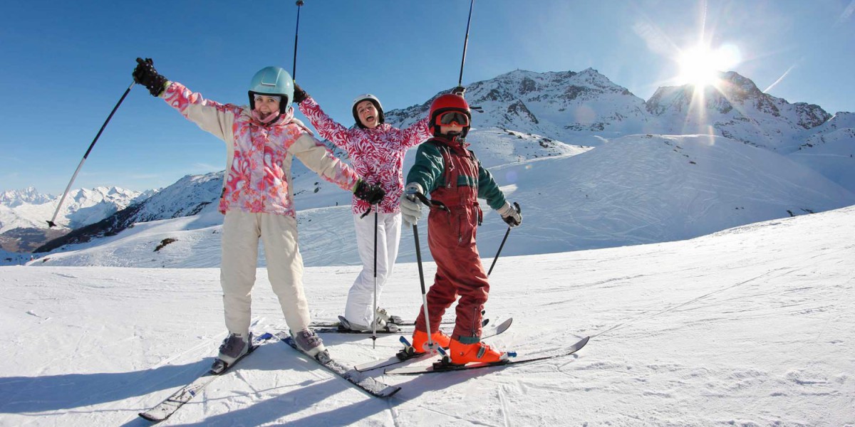 Kinderen op de skipiste